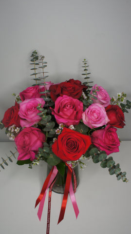 Premium Pink & Red Roses