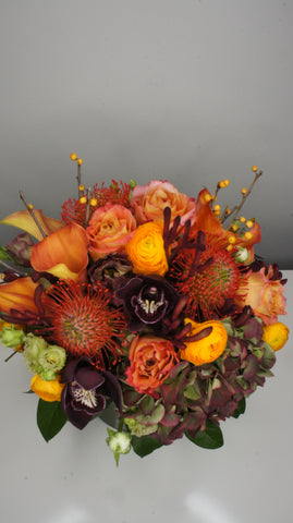Burgundy & Orange Fall Arrangement